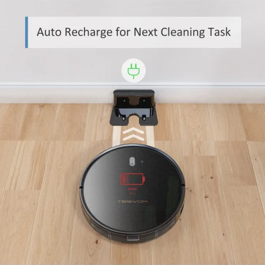 Tesvor M1 Robot Vacuum Auto Recharge Capabilities