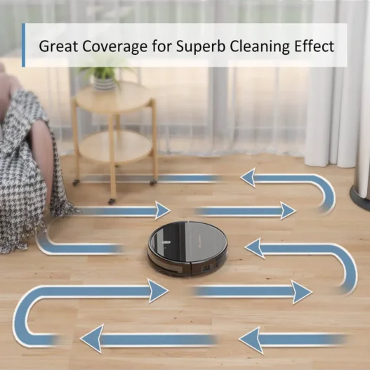 Tesvor M1 PRO robot vacuum cleaning coverage