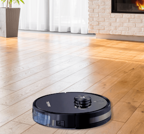 Tesvor S4 Robot Vacuum on a wooden floor